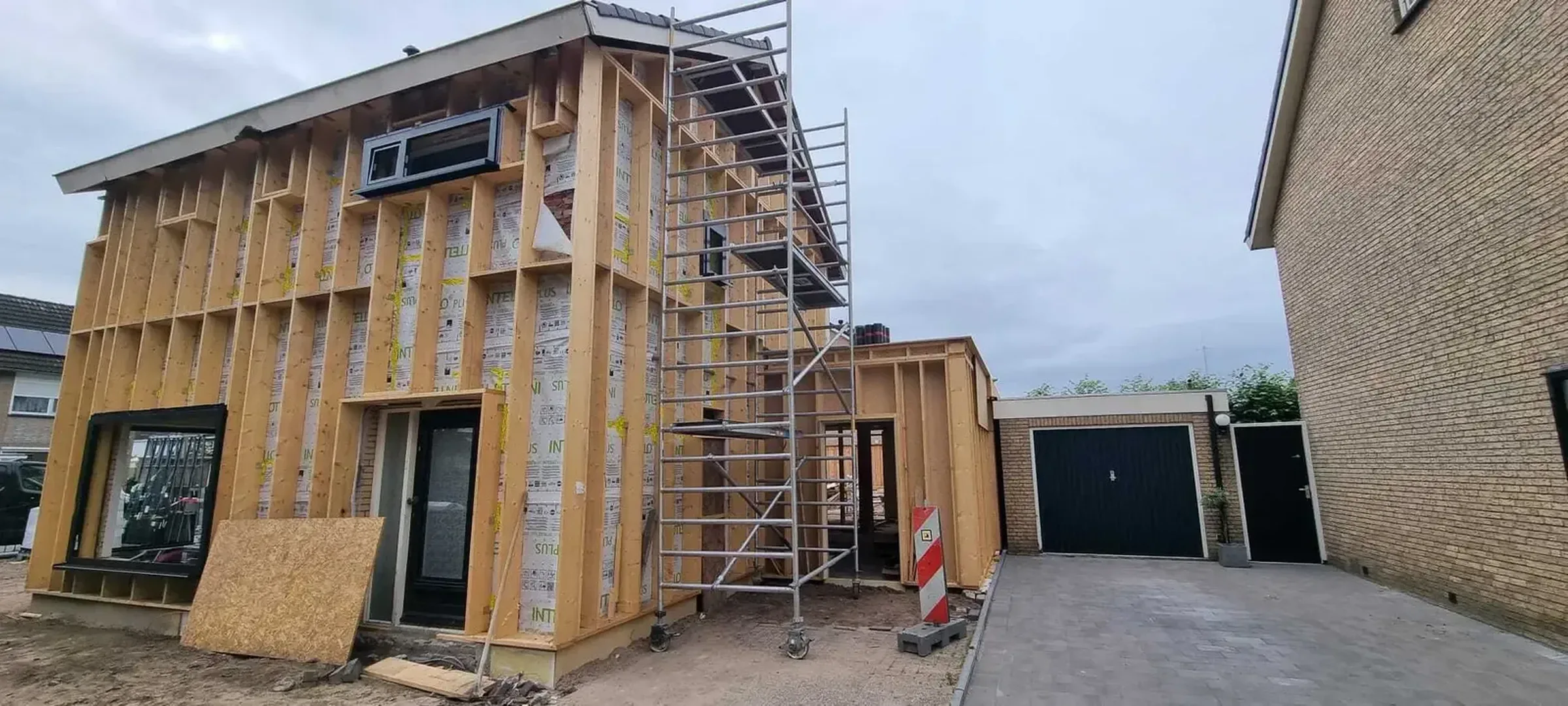 Dijkhuis houtskeletbouw ecologische renovatie